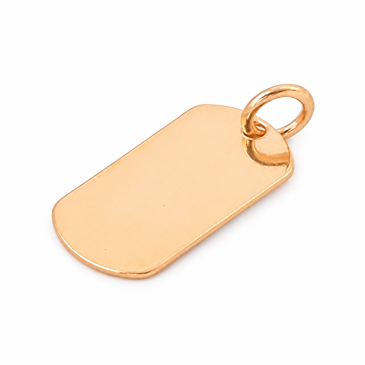 Blank Tag Pendant - 18K Gold Filled on a uniform white background