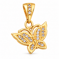 Butterfly Charm - 18K Gold Filled, high-definition close-up on white