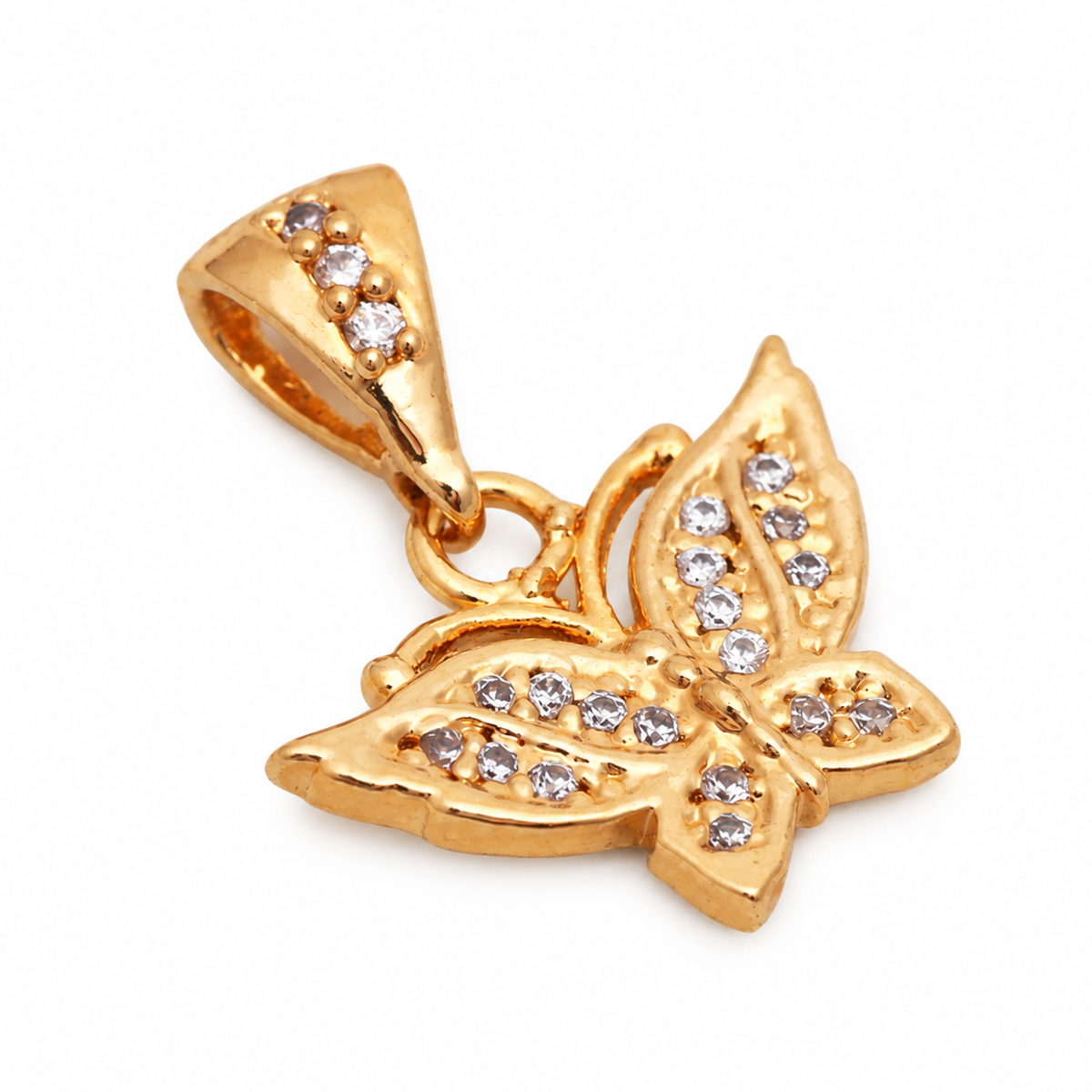 Butterfly Charm - 18K Gold Filled on a uniform white background