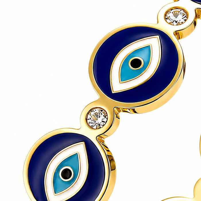 Camille Evil Eye Bracelet macro detail