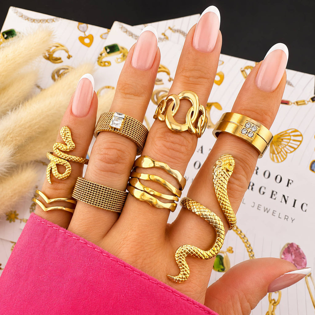 Celeste Ring worn on hand, supplier styling photo