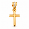 Classic Cross Pendant - 18K Gold Filled, high-definition close-up on white