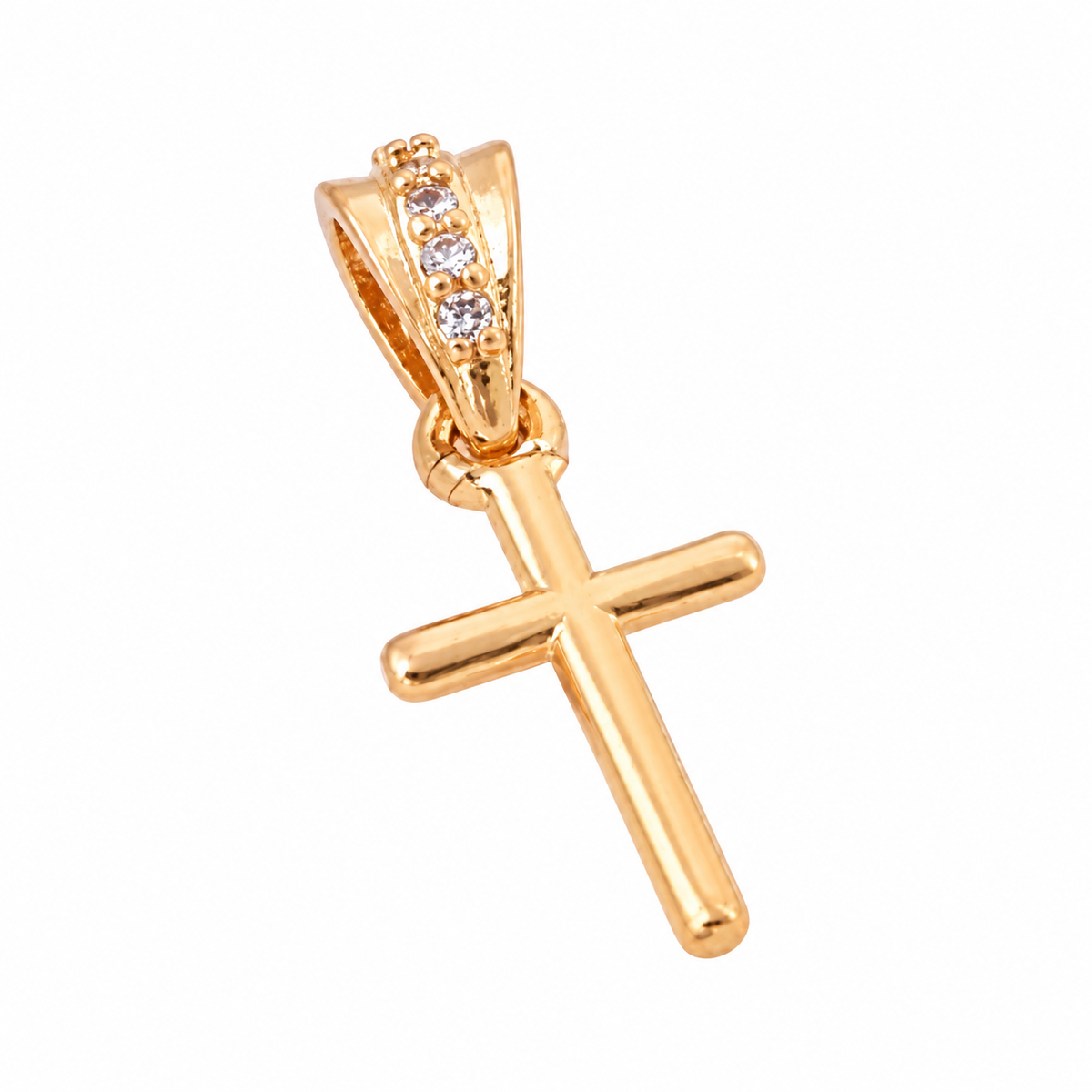 Classic Cross Pendant - 18K Gold Filled on a uniform white background