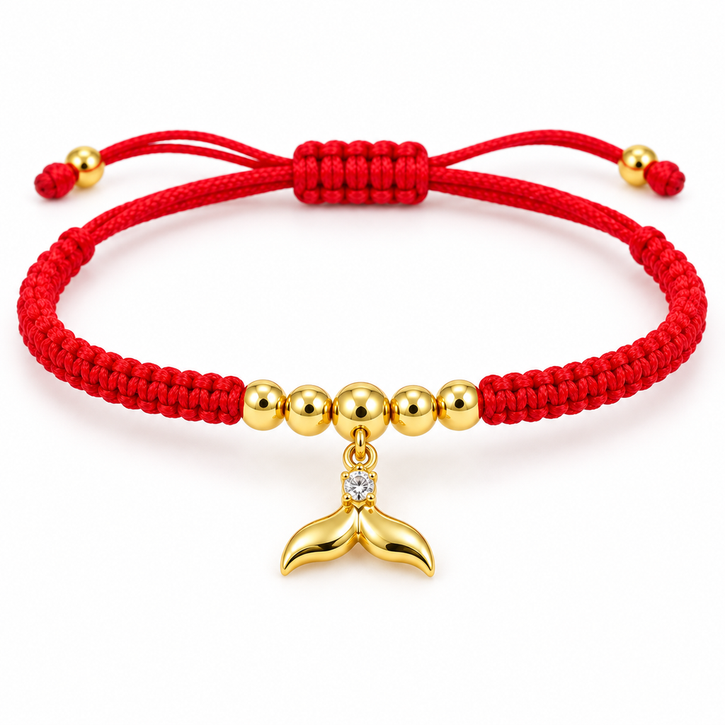 Ocean Tail Cord Bracelet — close-up on white background