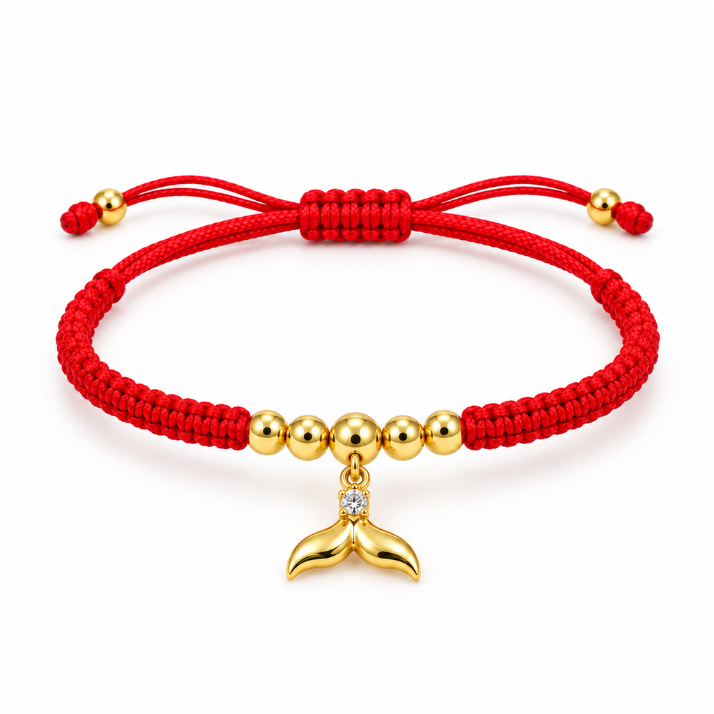 Ocean Tail Cord Bracelet — complete bracelet view