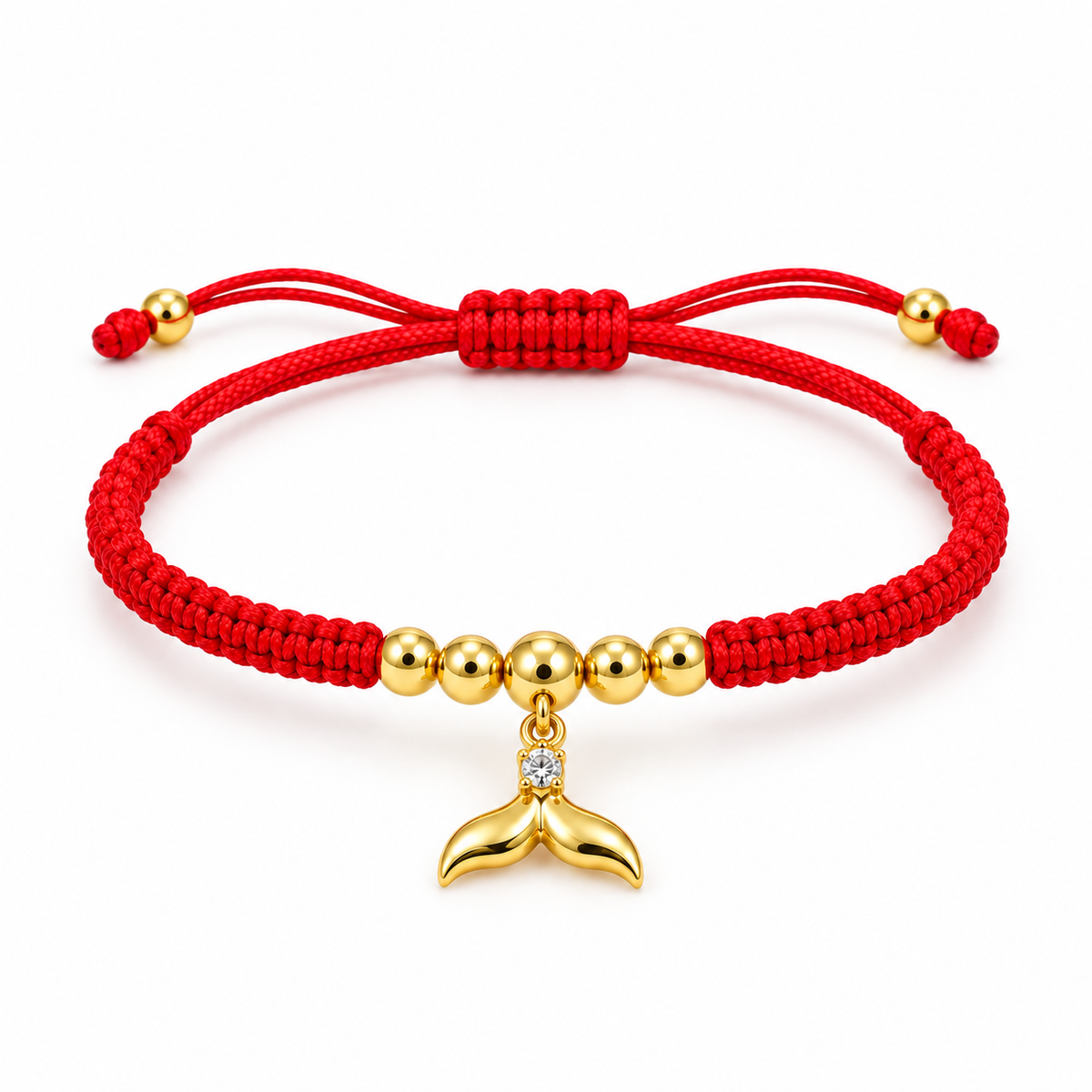 Ocean Tail Cord Bracelet — complete bracelet view