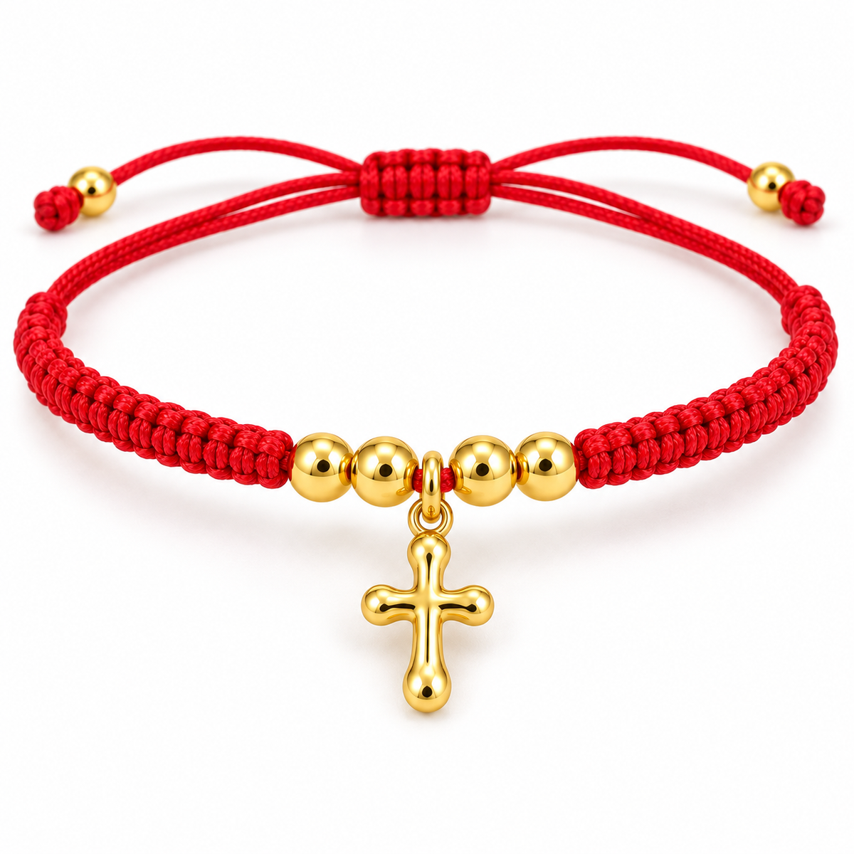 Cross Cord Bracelet — close-up on white background