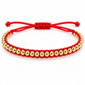 Gold Filled Red Cord Bracelet — close-up on white background