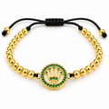 Luxury Crown Cord Bracelet — close-up on white background