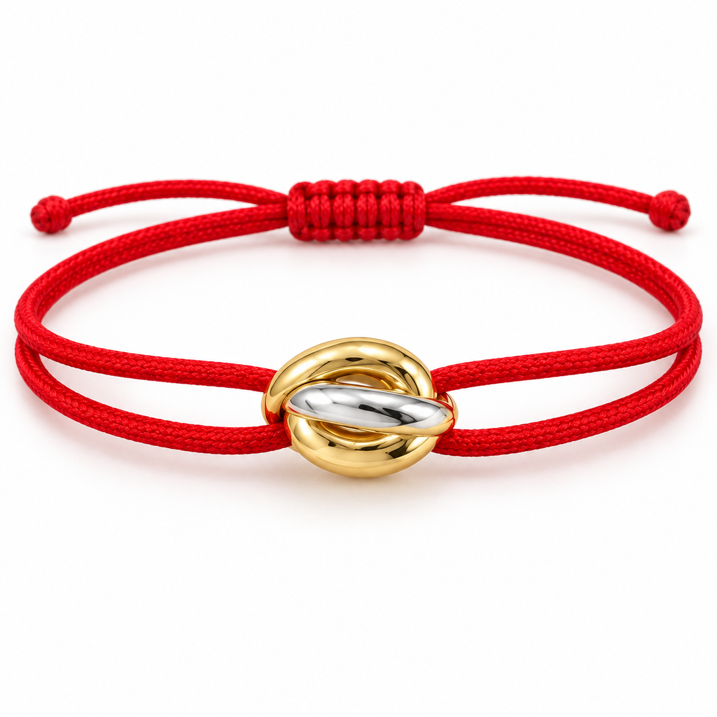 Eternal Knot Cord Bracelet — close-up on white background