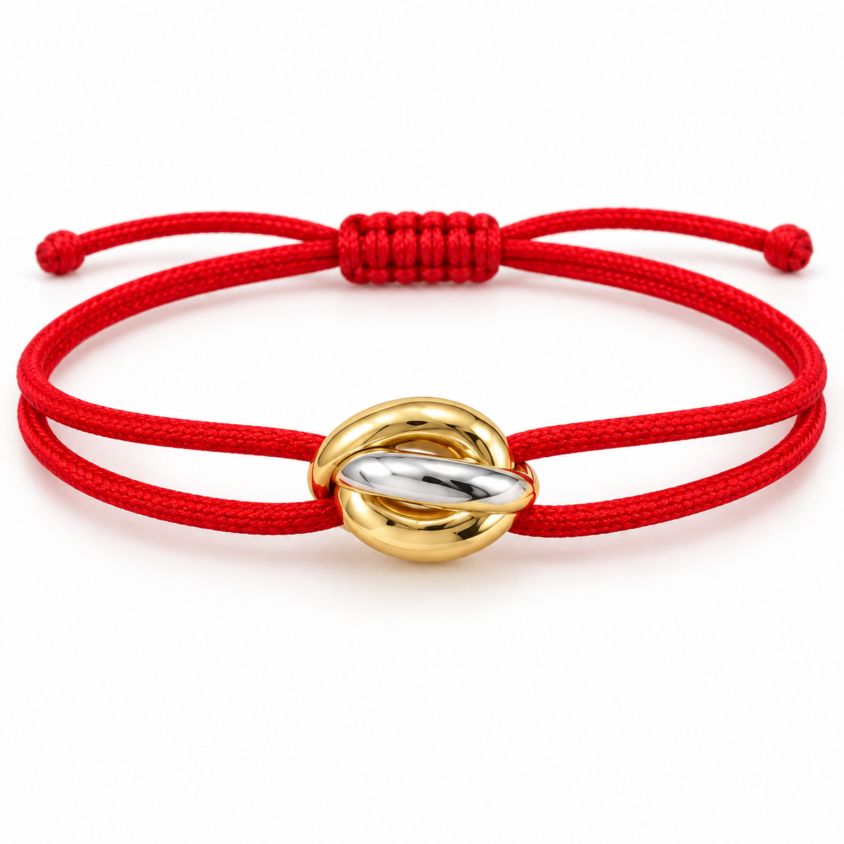 Eternal Knot Cord Bracelet — close-up on white background
