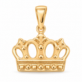 Crown Charm - 18K Gold Filled, high-definition close-up on white