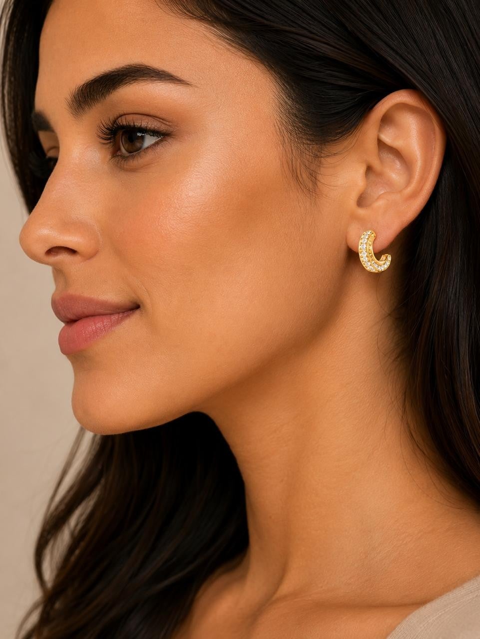Crystal Curve Hoops