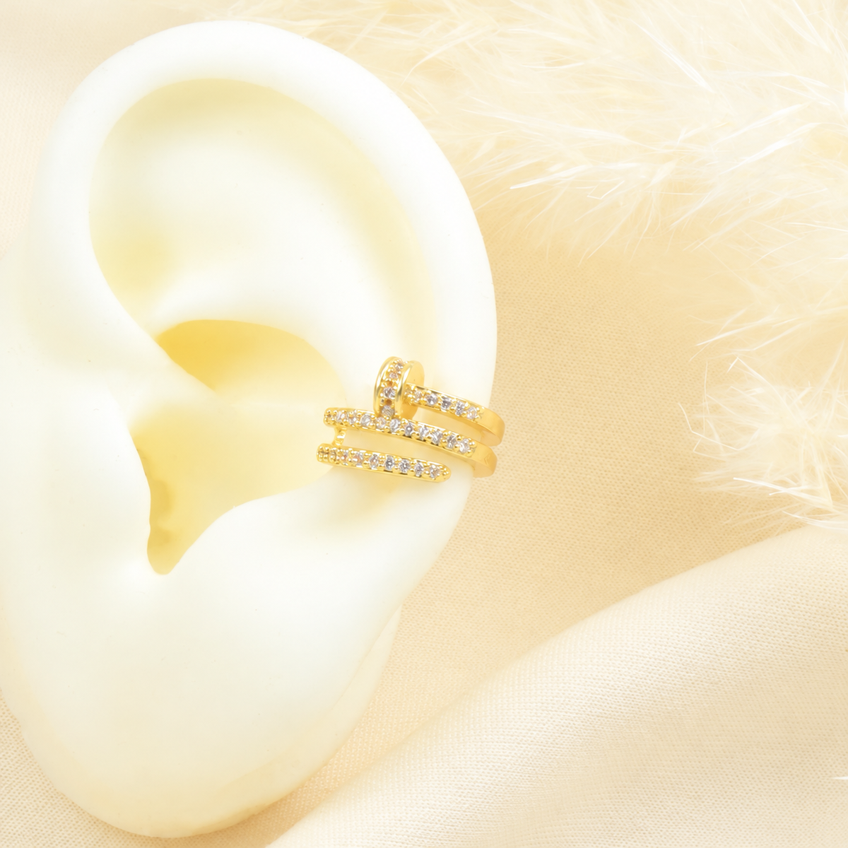 Triple Bar Crystal Ear Cuff - catalog view