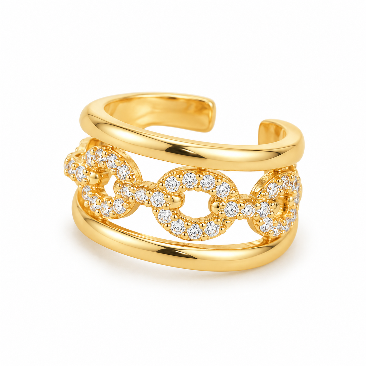 Crystal Lattice Ear Cuff - full product view