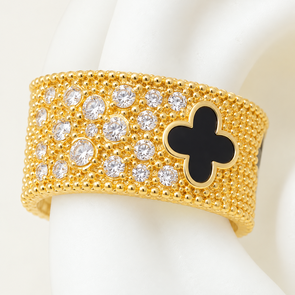 Black Clover Ear Cuff - close-up detail