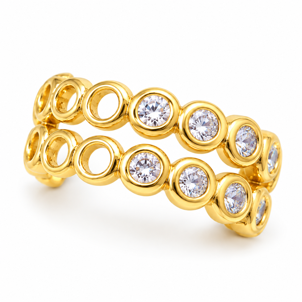Double Circle Ear Cuff - full product view