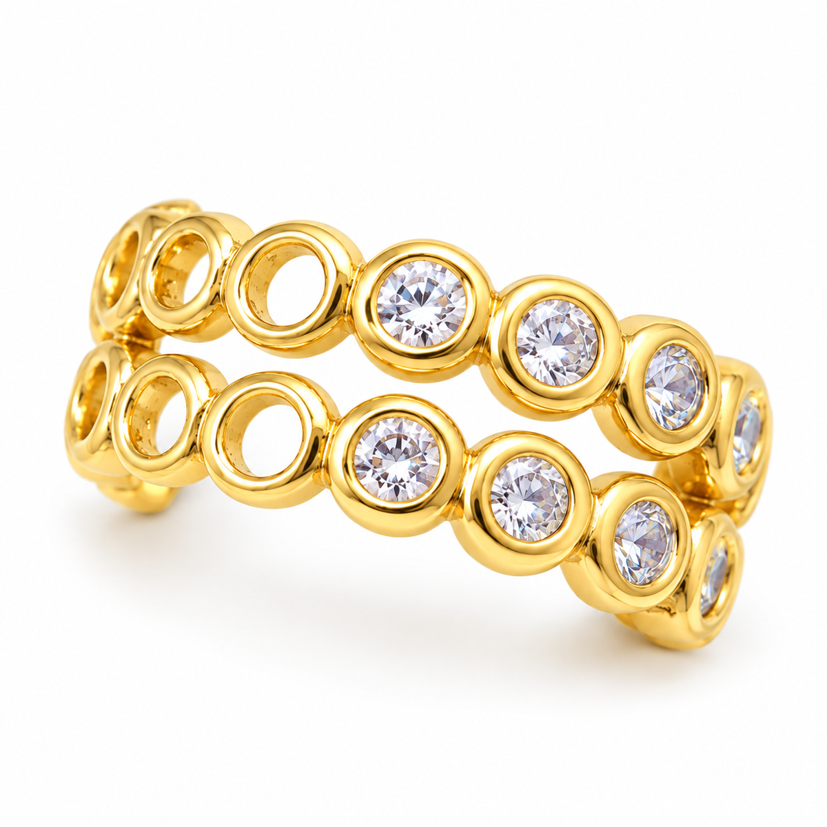 Double Circle Ear Cuff - full product view