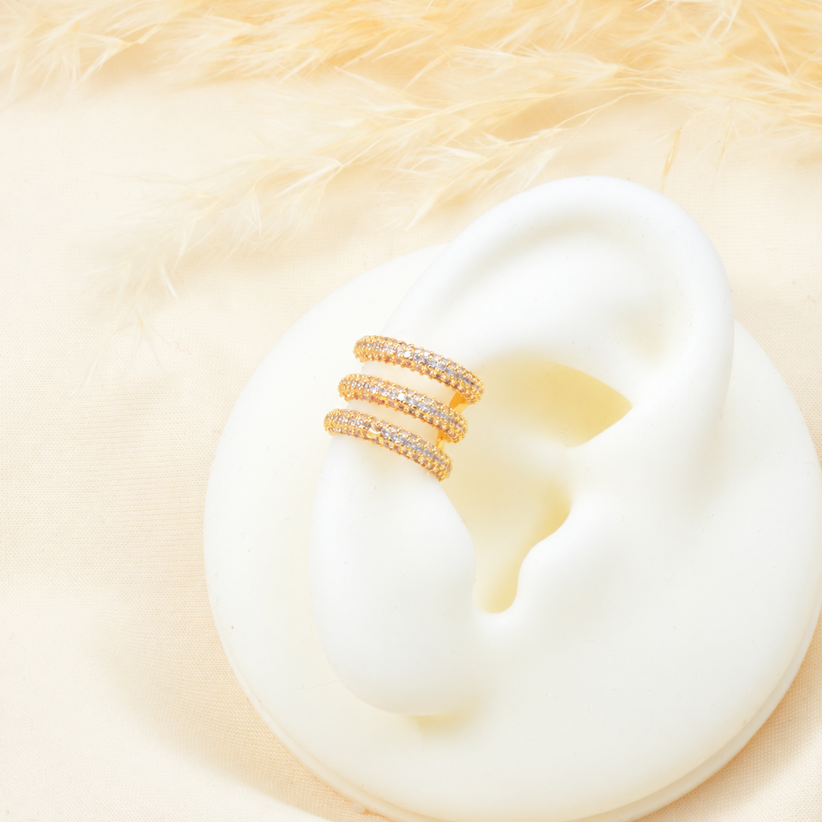Triple Row Crystal Ear Cuff - catalog view