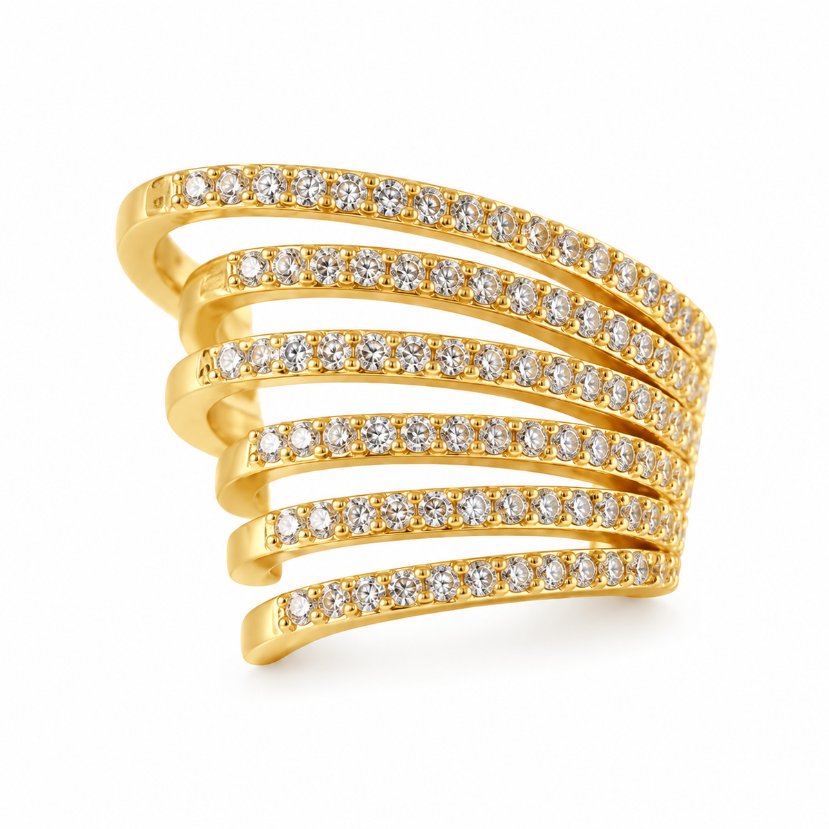 Layered Sparkle Ear Cuff - full product view
