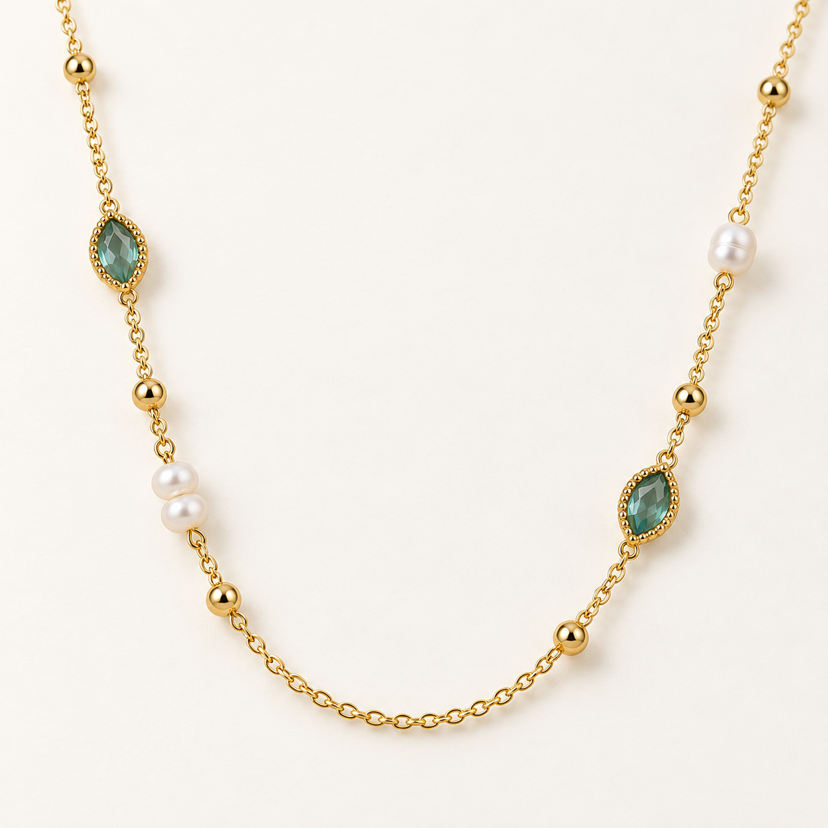 Eden Freshwater Pearl Necklace — close-up detail