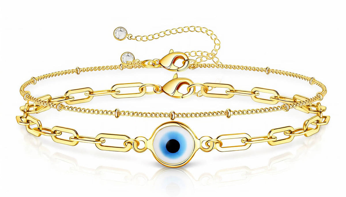 Elara Evil Eye Bracelet close-up detail
