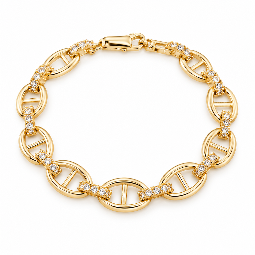 Elegance Sparkle Bracelet — full bracelet on white background