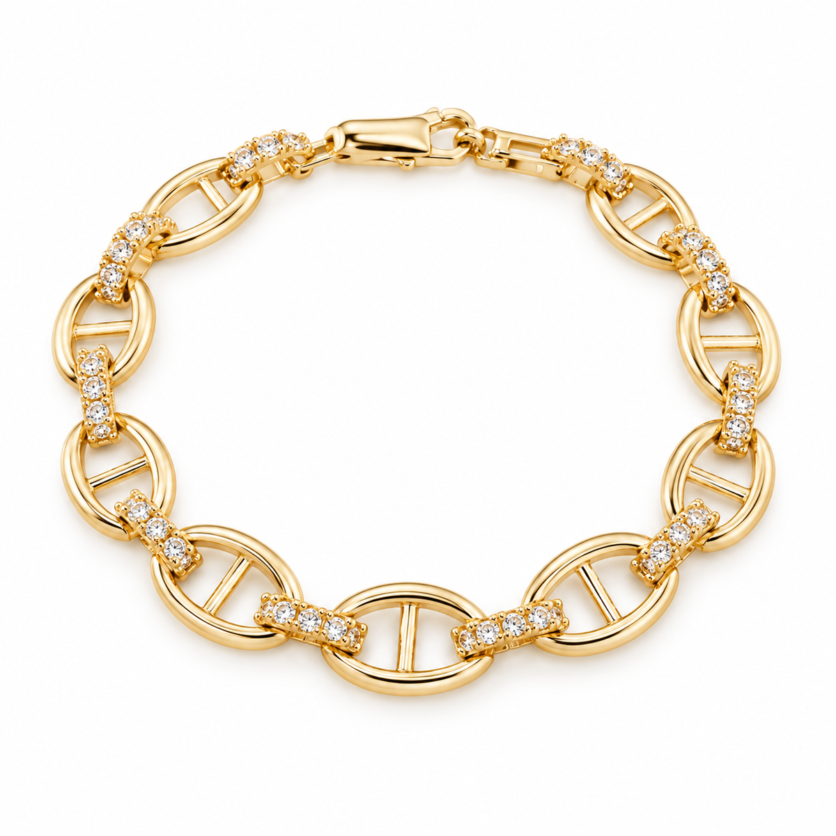 Elegance Sparkle Bracelet — full bracelet on white background