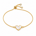 Endless Love Heart Bracelet — full bracelet on white background