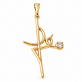 Faith Symbol Pendant - 18K Gold Filled, high-definition close-up on white