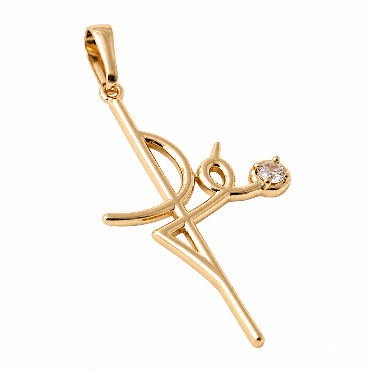 Faith Symbol Pendant - 18K Gold Filled on a uniform white background