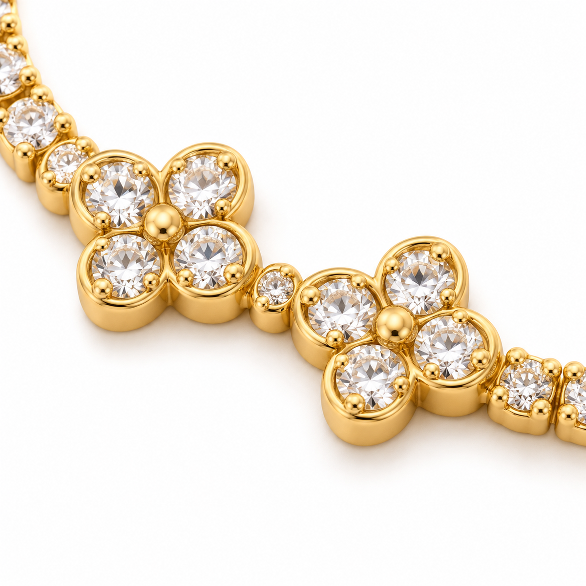 Flowers of Light Bracelet — close-up of jewelry details