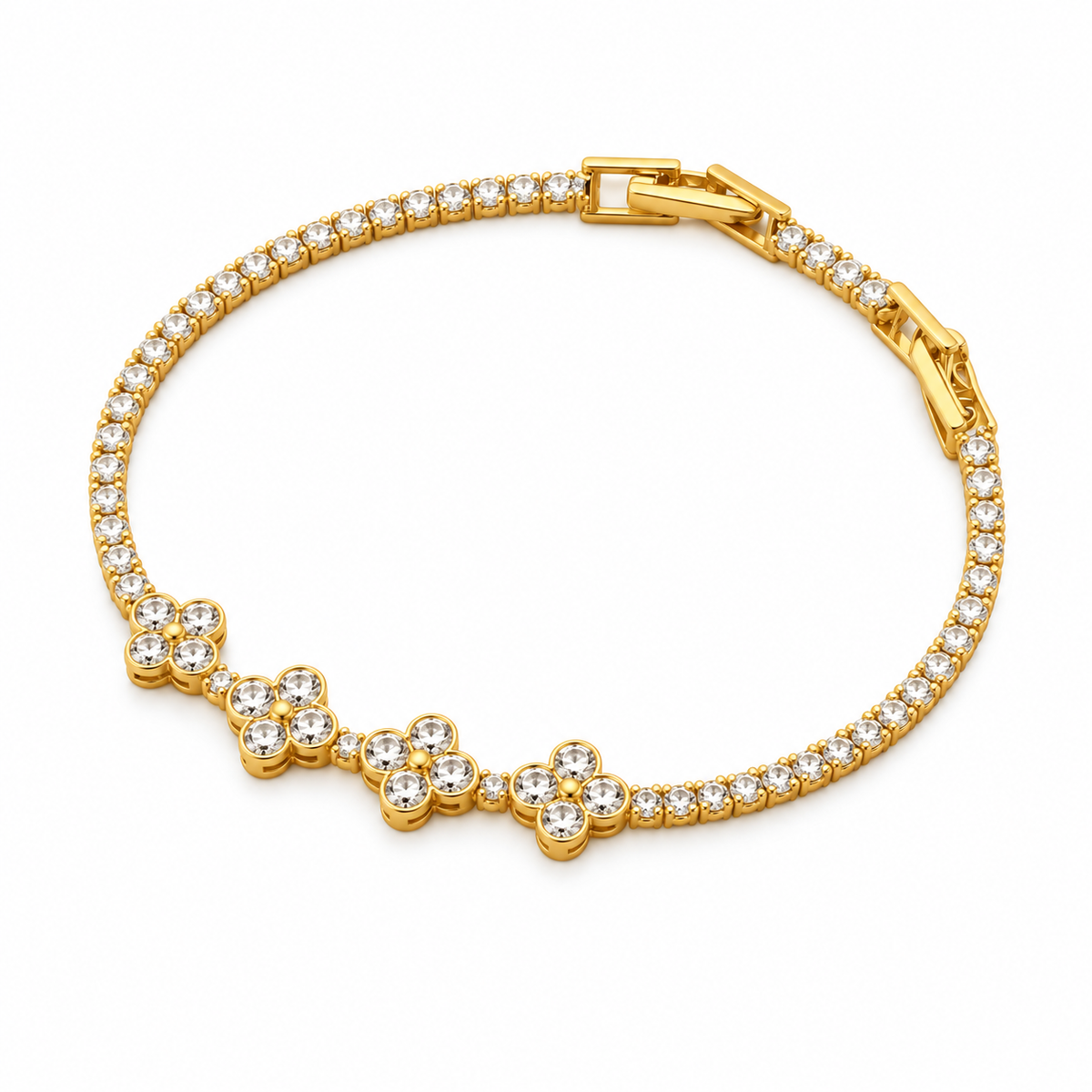 Flowers of Light Bracelet — full bracelet on white background