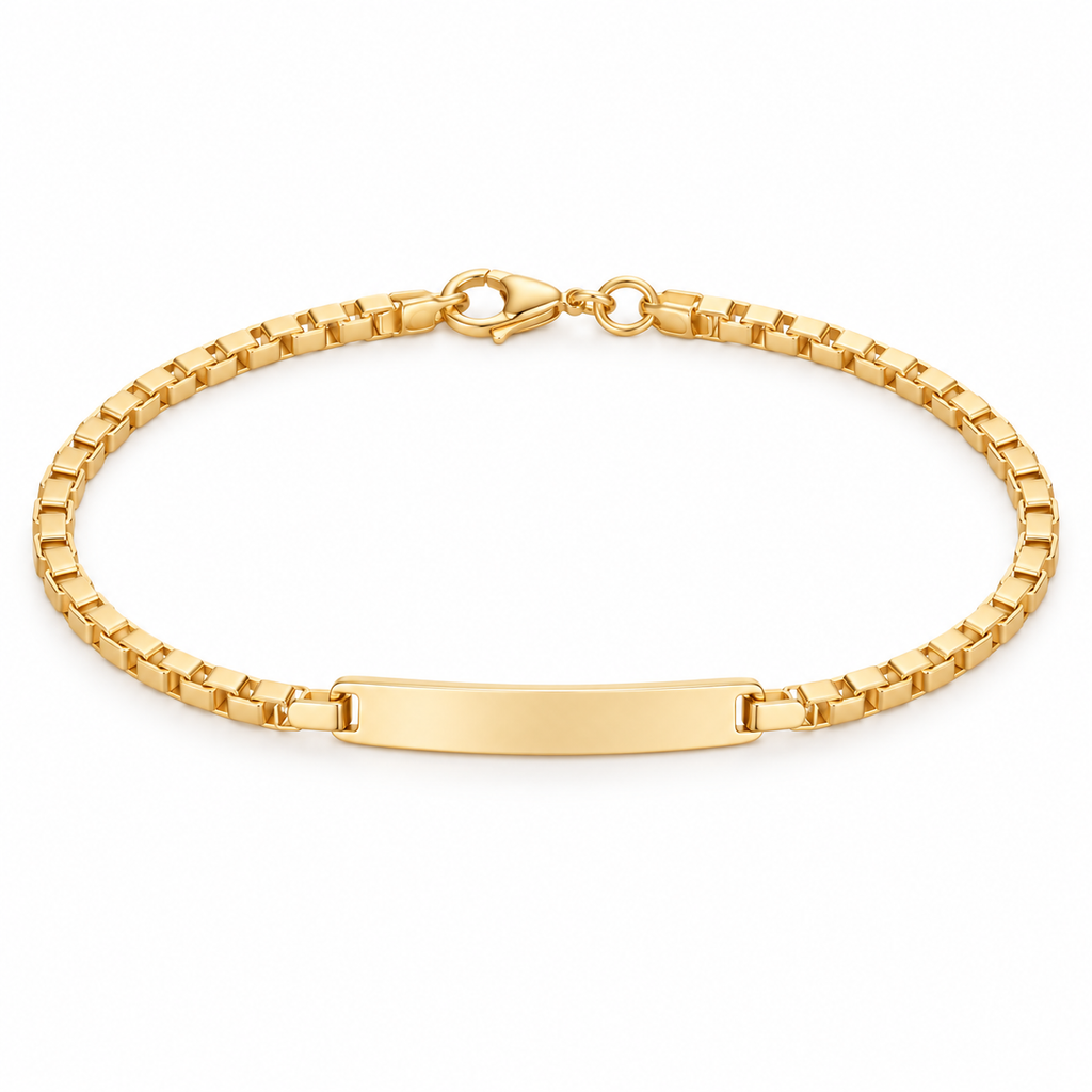 Bracelet for kids - Gold filled18k — full bracelet on white background