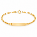Kids ID Bracelet - Gold Filled18k — full bracelet on white background