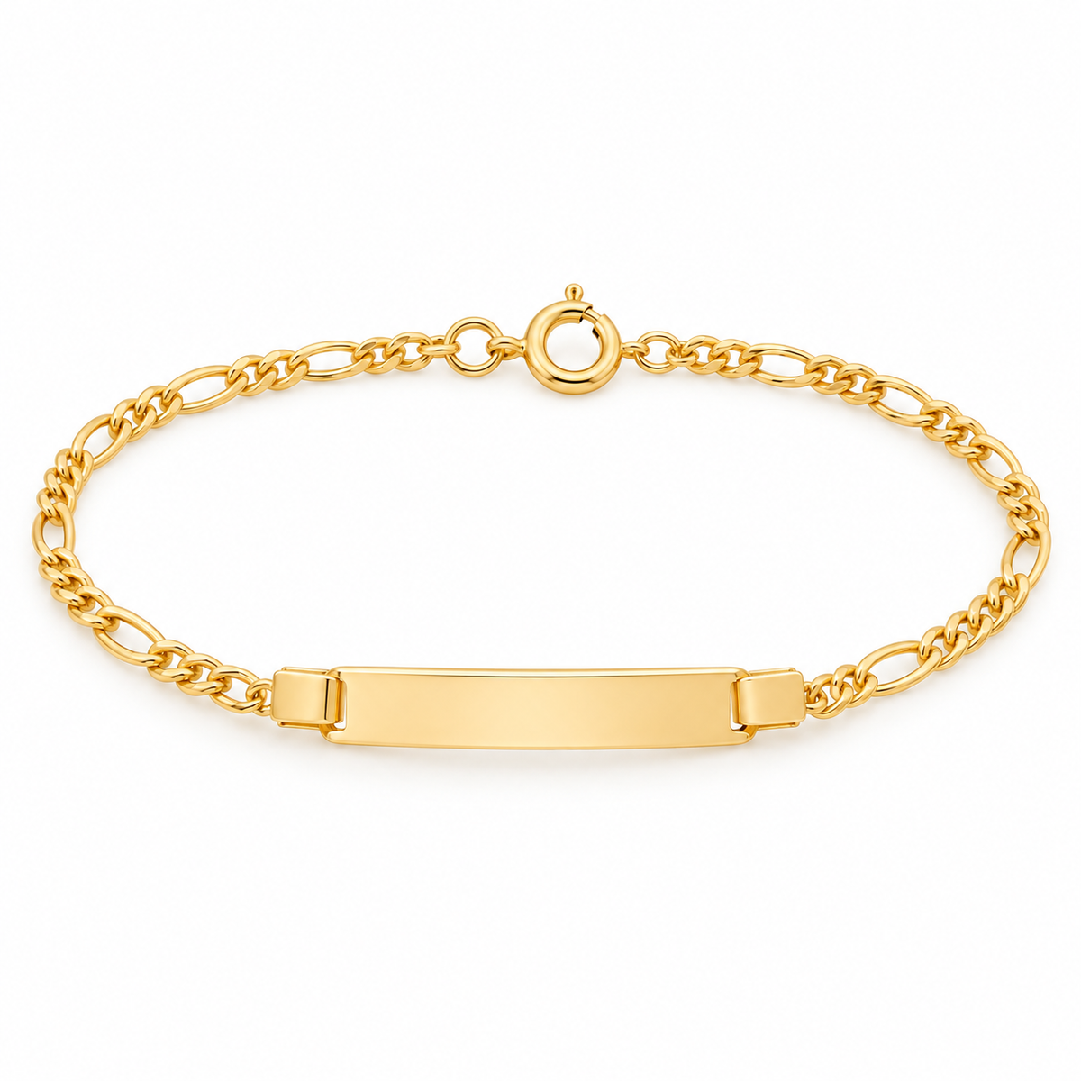 Kids ID Bracelet - Gold Filled18k — full bracelet on white background