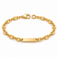 Kids ID Bracelet - Gold Filled18k — full bracelet on white background