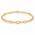 kPulsera grano de cafe unisex - Gold Filled — full bracelet on white background