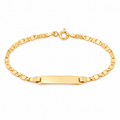 18K Gold Filled Kids ID Bracelet — full bracelet on white background
