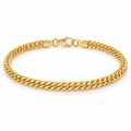 kPulsera cubana  7.5”- Gold Filled — full bracelet on white background
