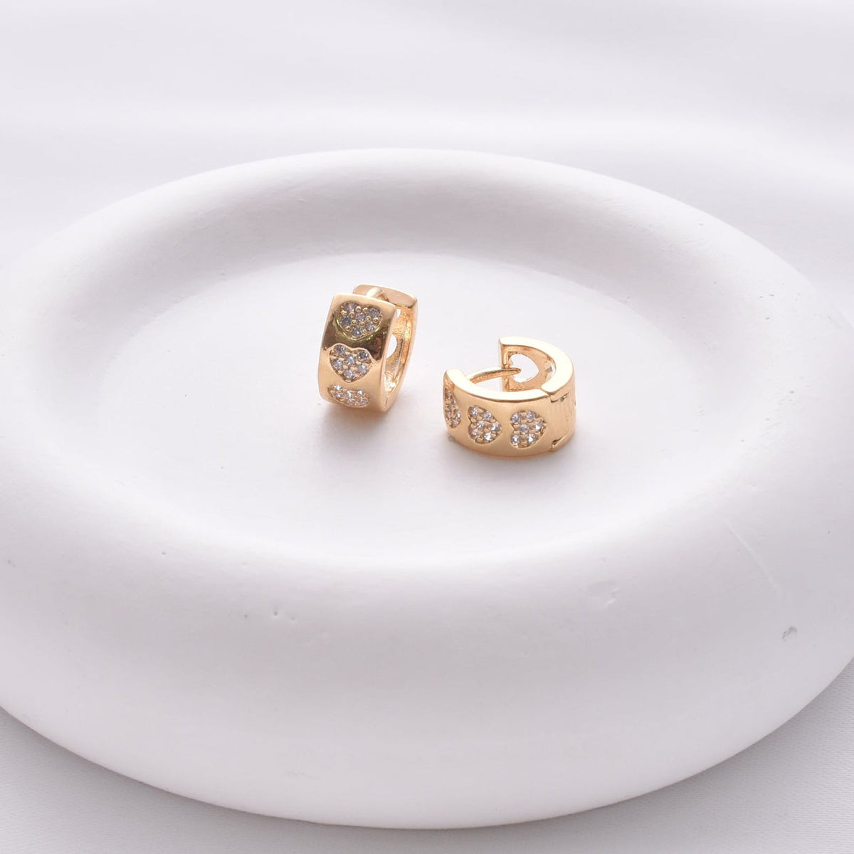 Mini Pavé Huggie Hoops