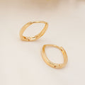 Slim Oval Huggie Earrings