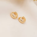 Textured Huggie Hoop Earrings