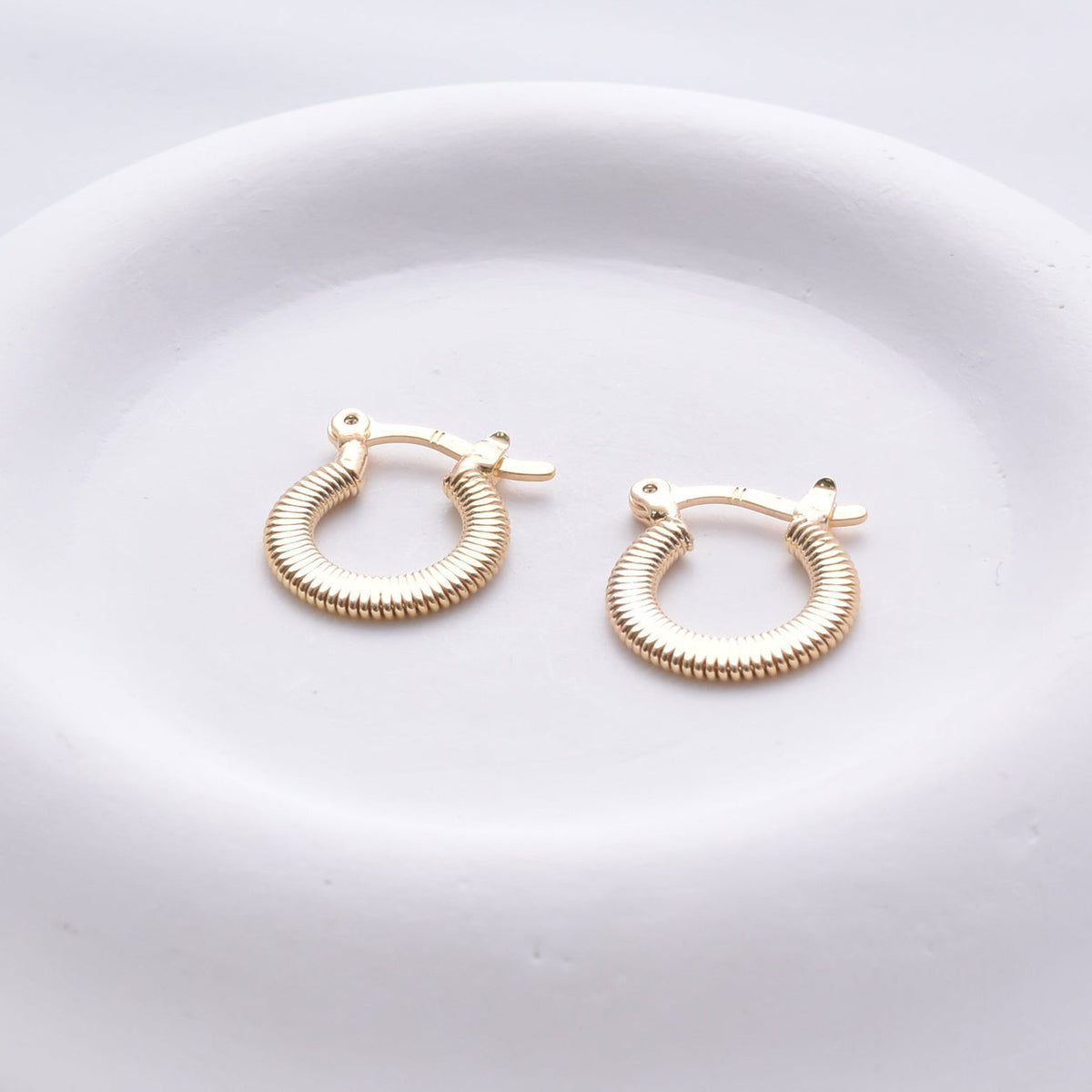 Textured Mini Hoop Earrings