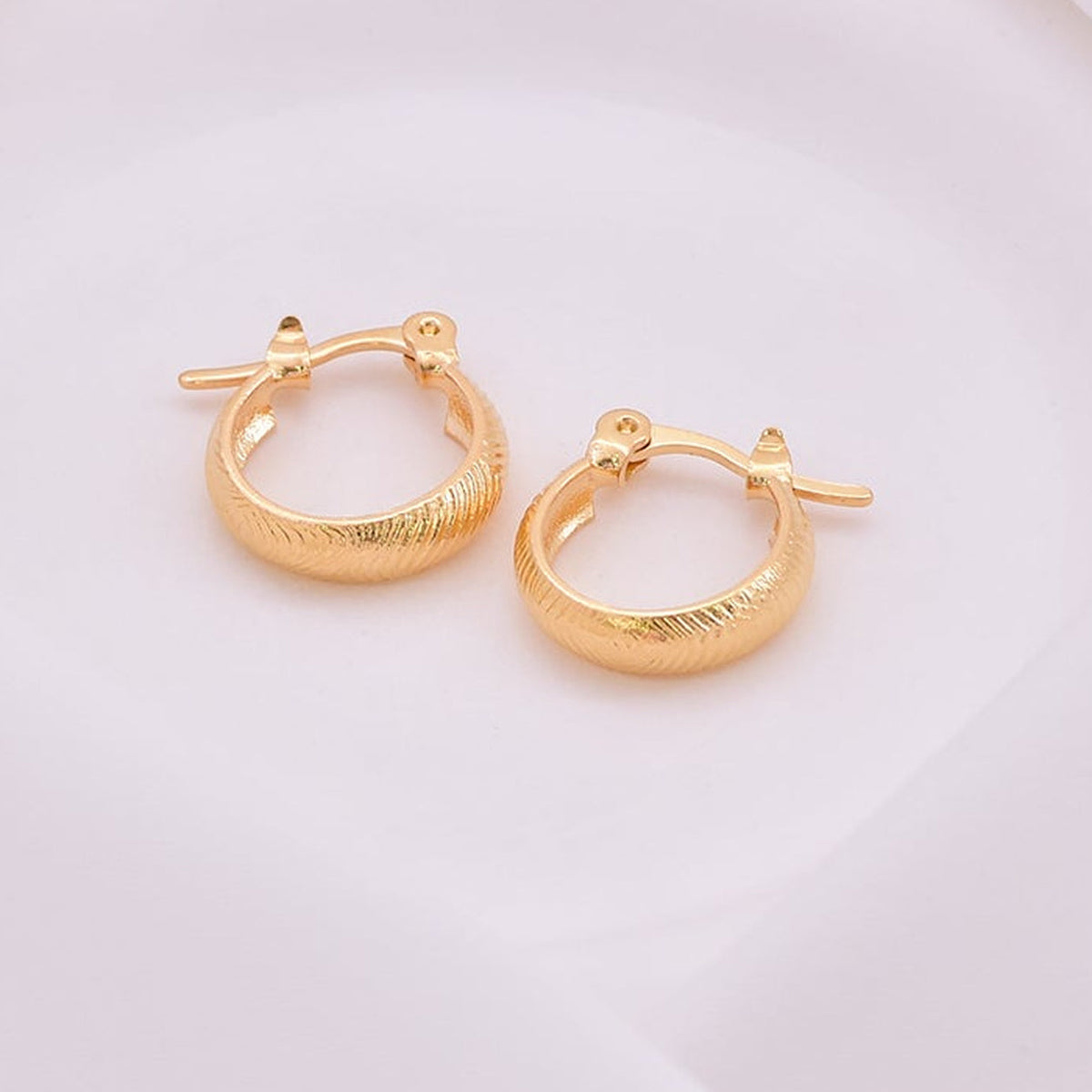 Textured Mini Hoops
