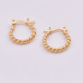Twisted Gold Hoop Earrings