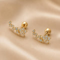 Aretes Estrellas Brillantes con Circones – Gold Filled 18K