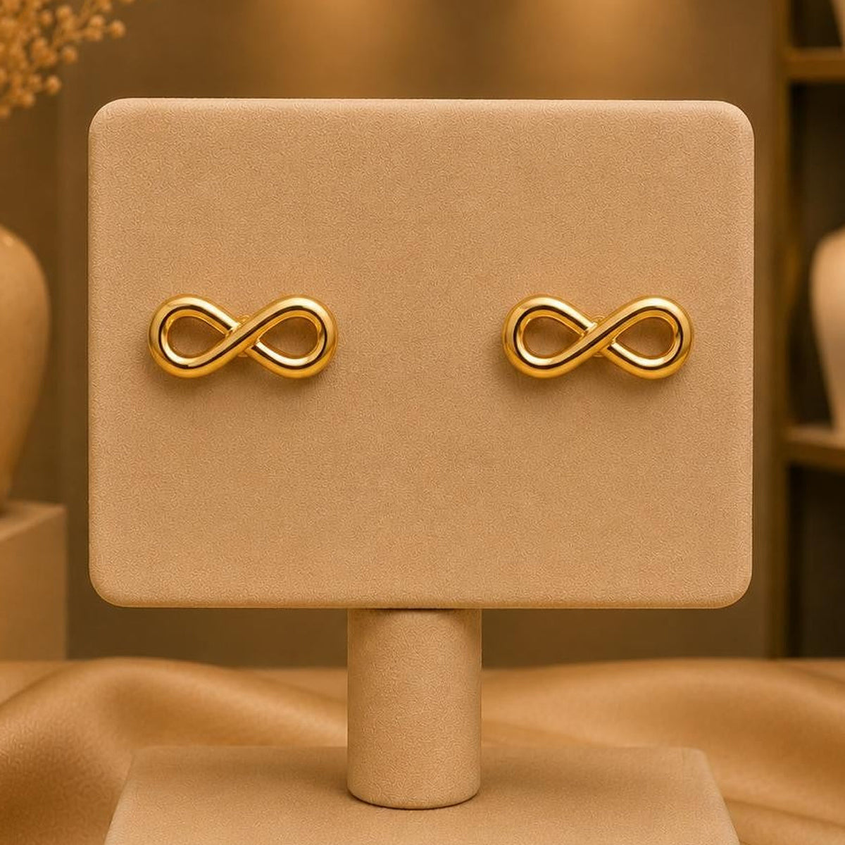 Aretes Infinito Minimalista – Gold Filled 18K