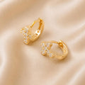 Cross  Spark Huggie Earrings - Gold Filled18k