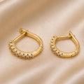 Pavé Huggie Hoops - Gold Filled18k